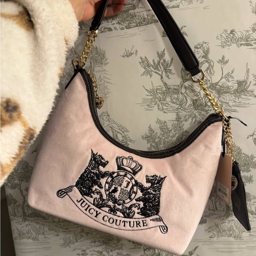 Juicy Couture 🐾 Classic Scottie Dog Shoulder Bag + Lollipop Charm + Card Holder - Picture 5 of 8